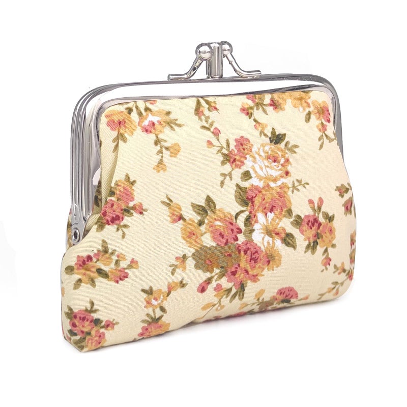 Sanxiner Cute Floral Buckle Coin Purses Vintage Pouch Kiss-lock Change Purse Wallets - Image 3